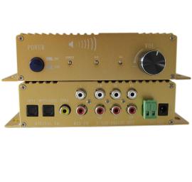 车载新款金黄色5.1声道DTS/AC3光纤同轴音频解码器