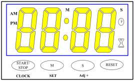12小时制时钟99M59S的3键或4键正/倒定时计时器芯片IC